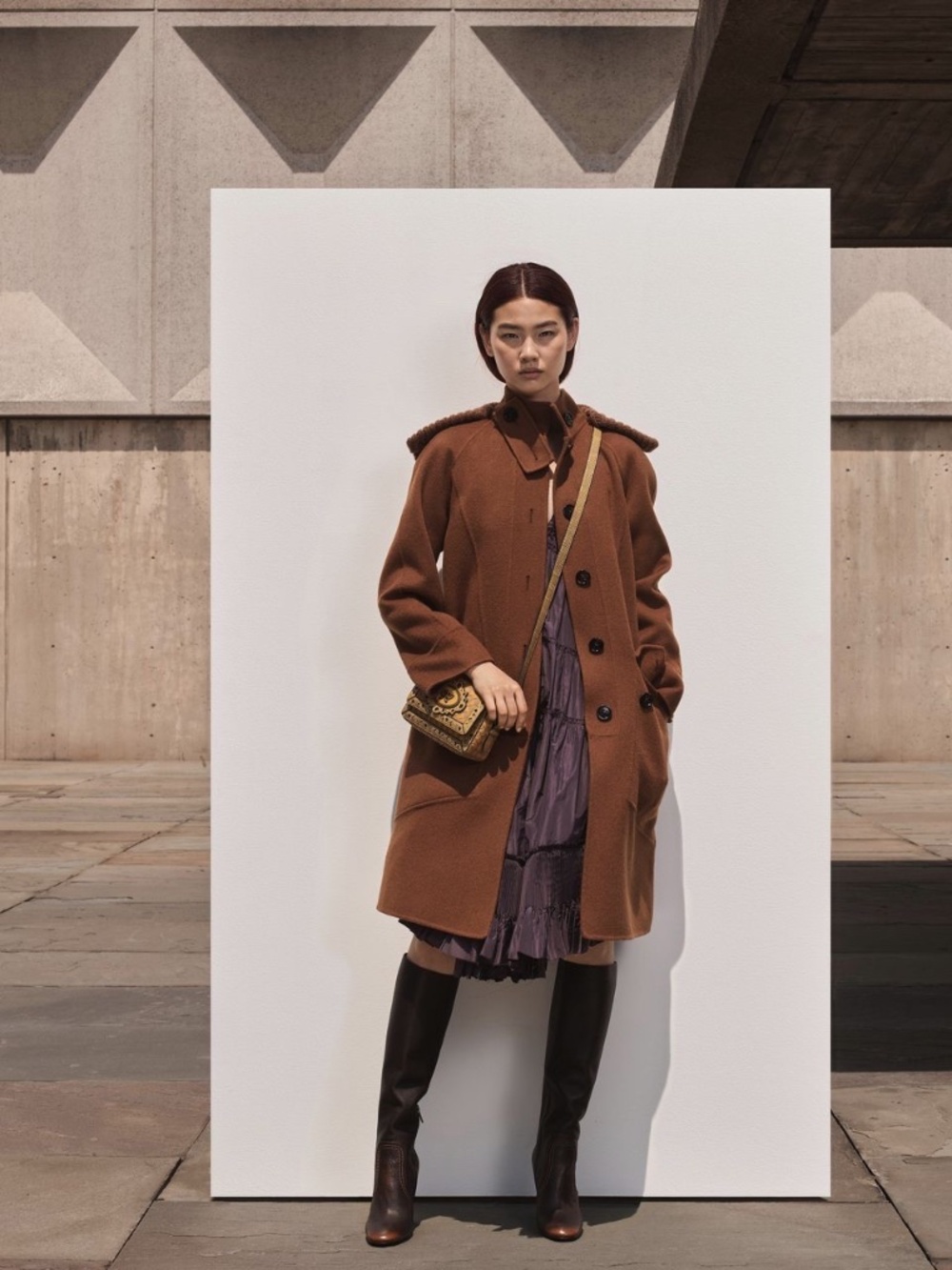 Bottega Veneta Camel Wool Hooded Coat